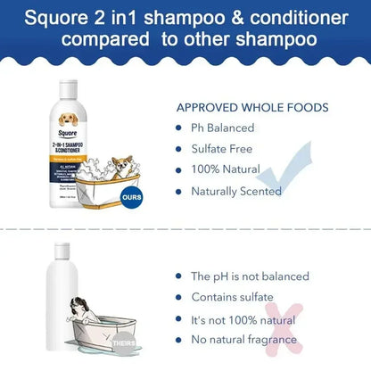 Puppy Shampoo And Conditioner 2 In 1 Natural Moisturizing Formula For Sensitive Skin