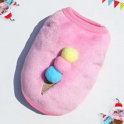 Cute Dog Winter Vest For Small Dogs Cats Warm Pet Sweater Jacket