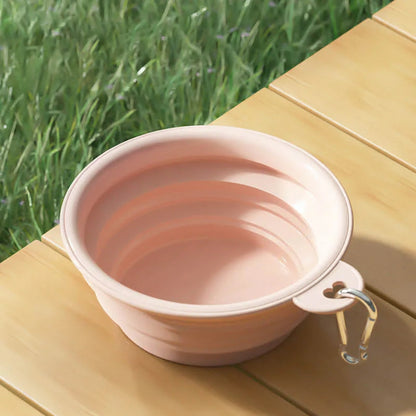 Foldable Silicone Dog Bowl - Portable Pet Travel Feeding Container