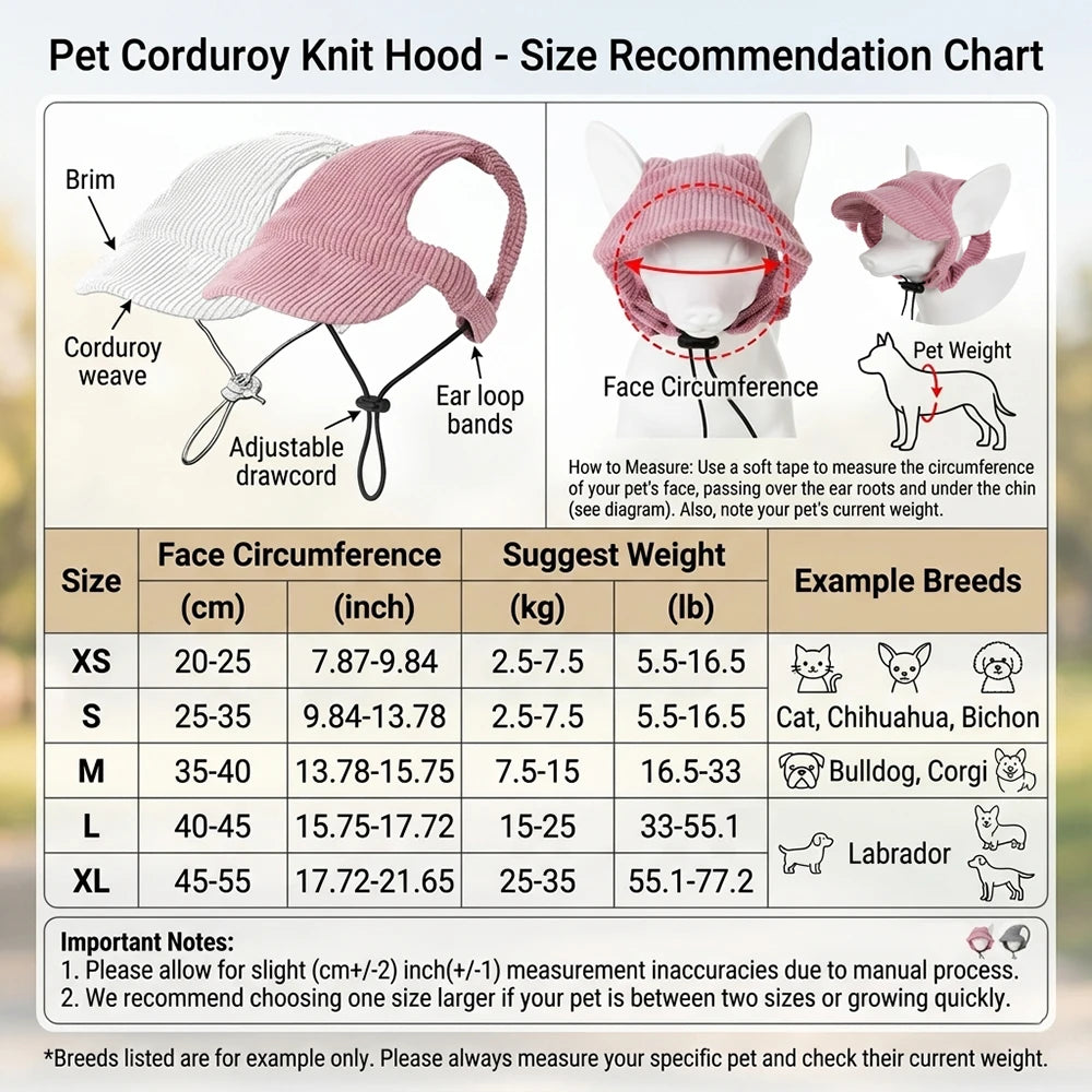 Cute Pet Hat Adjustable Breathable Cap With Ear Holes For Cats Dogs