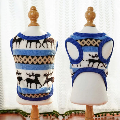 Cute Dog Winter Vest For Small Dogs Cats Warm Pet Sweater Jacket