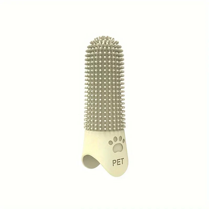 Soft Silicone Dog Toothbrush 360 Degree Finger Brush For Pet Dental Care