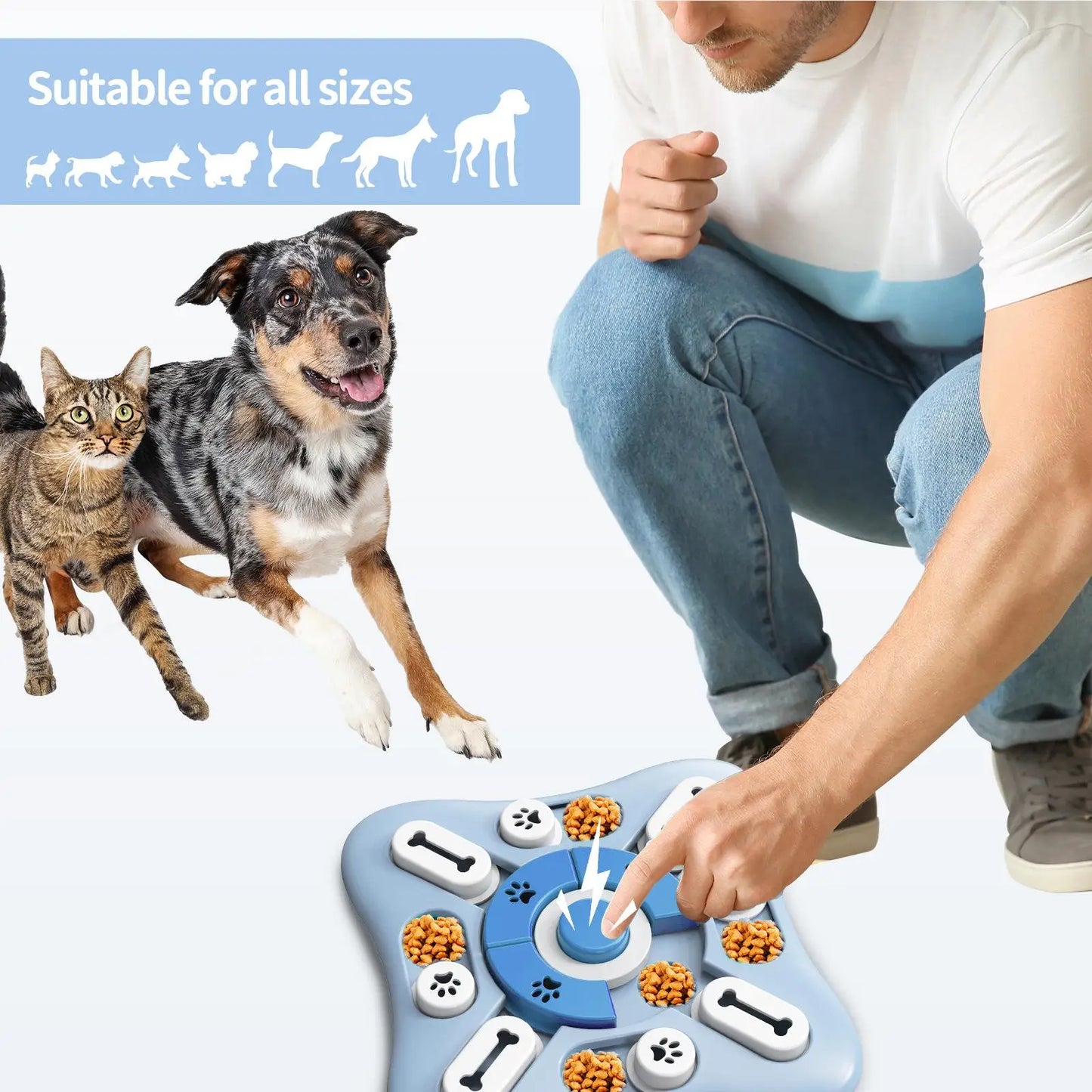 Dog Slow Feeder Interactive Puzzle Toy IQ Training Bowl