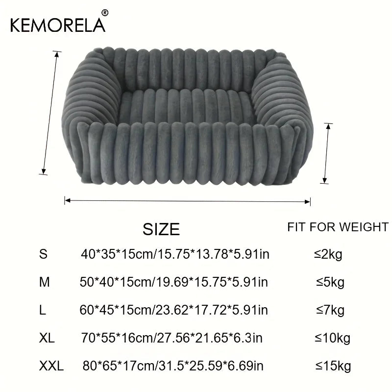 Orthopedic Plush Dog Bed - High Resilience Support for Medium Large Dogs