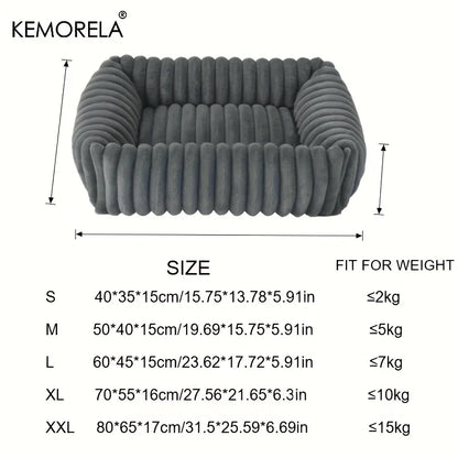 Orthopedic Plush Dog Bed - High Resilience Support for Medium Large Dogs