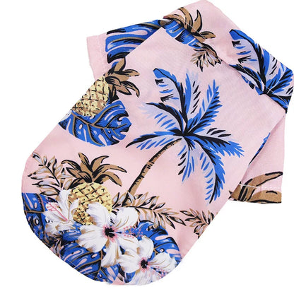 Hawaiian Dog Shirt Summer Beach Clothing For Small Medium Dogs