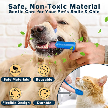 6-Piece Pet Grooming Kit - Dog Cat Washing Gloves & Bath Brushes
