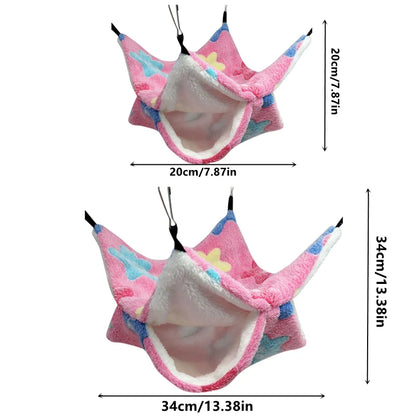 Double Layer Hamster Sleeping Hammock - Small Pet Bed For Guinea Pigs