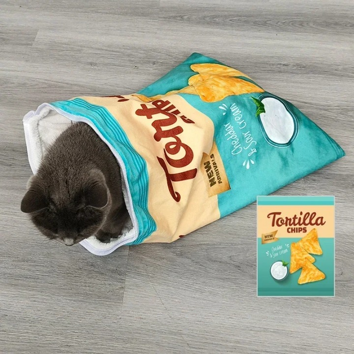 Halloween Cat Tunnel Toy - Interactive Collapsible Pet Tunnel