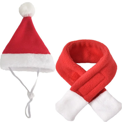Pet Christmas Cloak Set For Dogs And Cats Holiday Costume