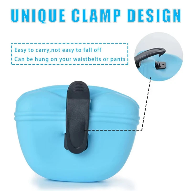 Pet Feeding Bag - Portable Silicone Dog Training Treat Pouch