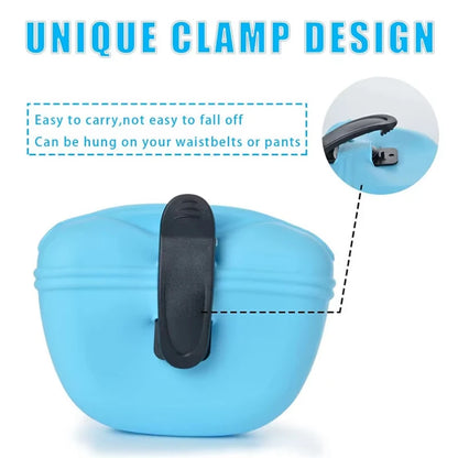 Pet Feeding Bag - Portable Silicone Dog Training Treat Pouch
