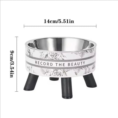 Stainless Steel Elevated Pet Bowls For Cats And Dogs