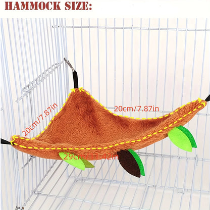 5 Piece Plush Hamster Hammock Set - Cotton Round Swing For Small Pets