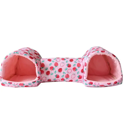 Hamster Hideaway Tunnel - Cozy Pet Bed Cave For Small Animals