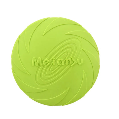 Dog Flying Disc Silicone Chew Toy - Multicolor Outdoor Training
