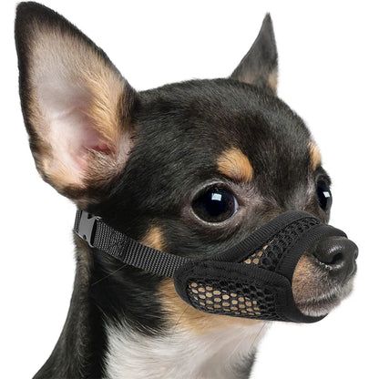 Mesh Muzzle For Short Snout Small Dogs Anti-Biting Brachycephalic