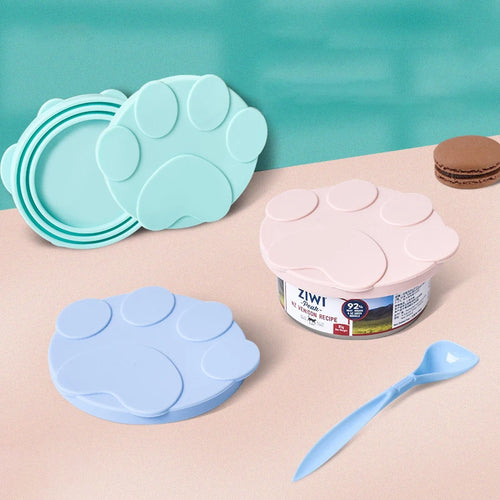 Portable Silicone Pet Food Lid And Spoon 2-In-1 Sealer Set