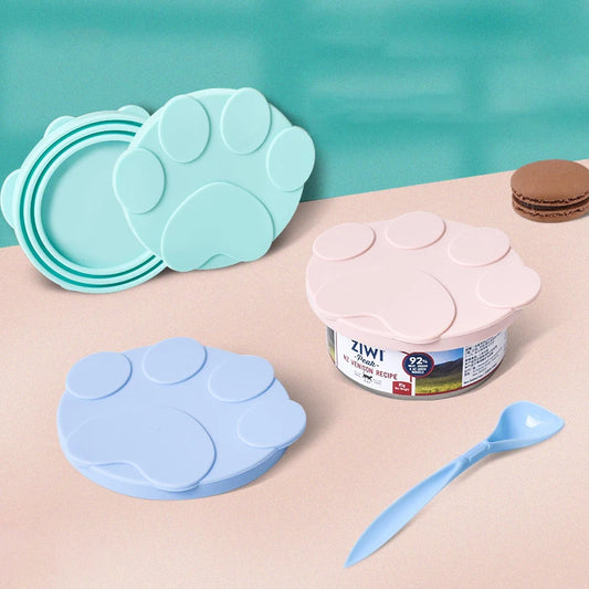 Portable Silicone Pet Food Lid And Spoon 2-In-1 Sealer Set