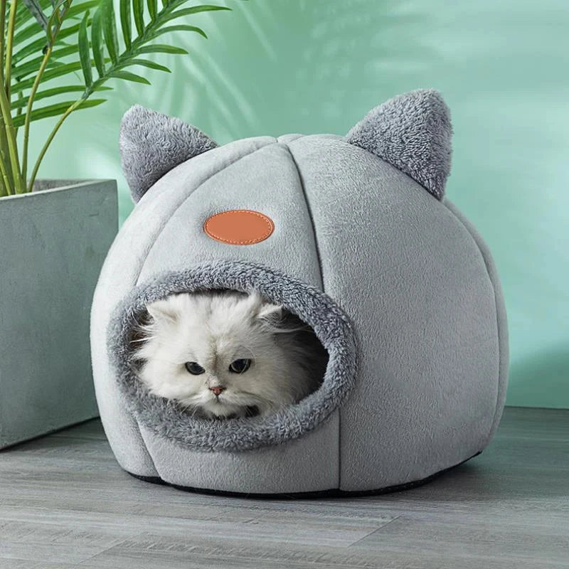 Winter Cat Bed Cozy Cave Nest For Small Dogs And Cats