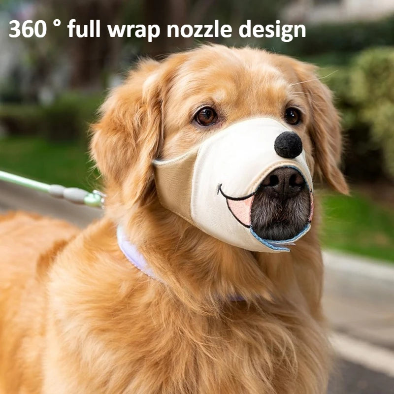 Dog Muzzle for Small to Large Dogs - Adjustable Anti Barking Cloth
