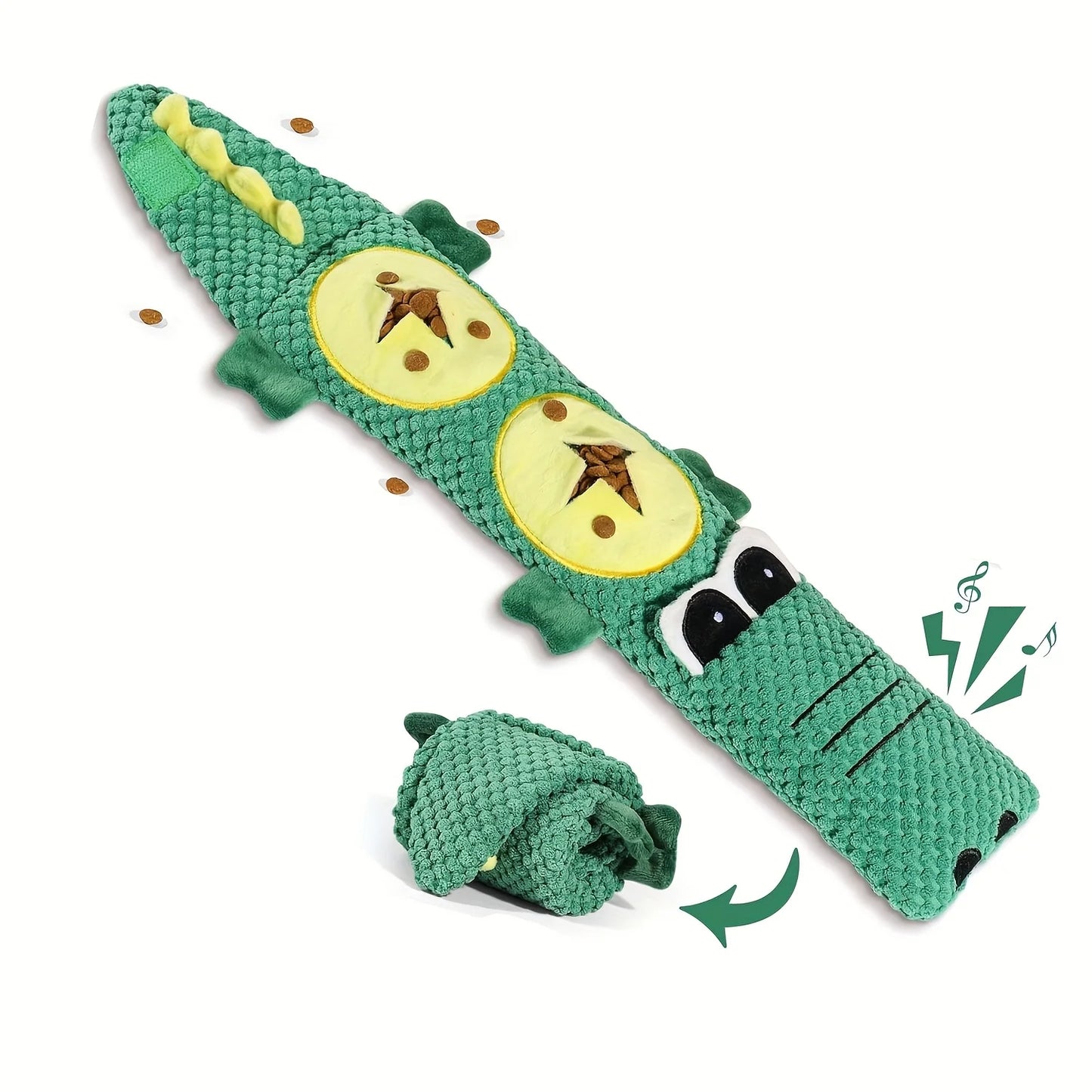 Interactive Dog Puzzle Feeder Toy With Sound - Durable Plush Pet Toy