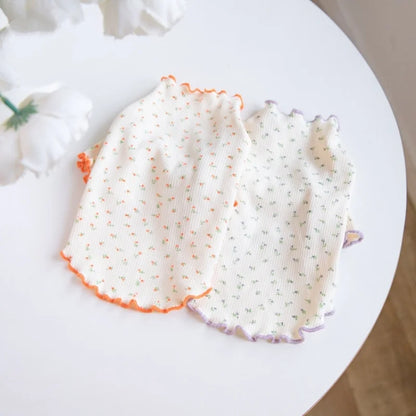 Small Dog Sweater Autumn Winter Flower Lace Pet Clothes