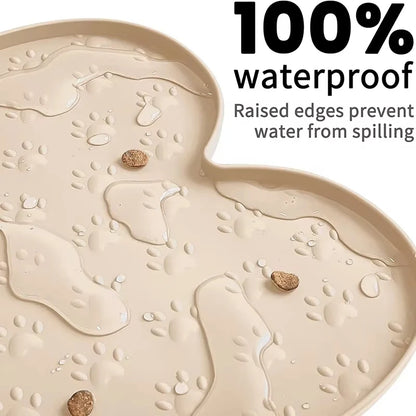 Dog Food Mat Anti-Slip Silicone Pet Placemat Waterproof Feeder