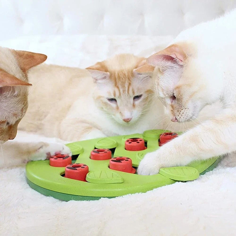 Interactive Cat Treat Puzzle Toy - Stimulating Food Dispenser
