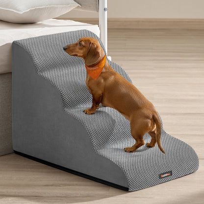 Pet Stairs With Non-Slip Washable Cover Gray