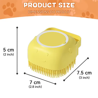 Pet Bath Massage Brush - Soft Silicone Grooming Tool For Dogs Cats