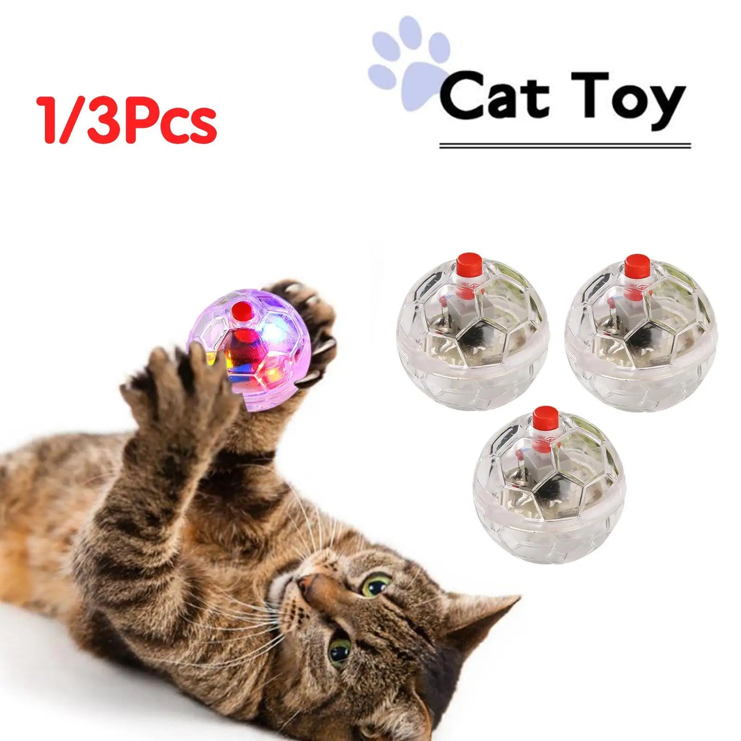 Interactive Flash Ball LED Cat Toys - Motion Activated Pet Balls