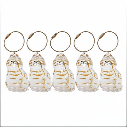 Cat Fur Memorial Charm Resin Keepsake Capsule Pet Hair Keychain