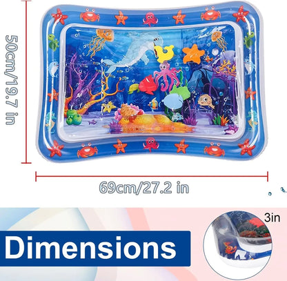 Water Sensory Play Mat - Thickened Inflatable Pet Playmat Ocean Theme