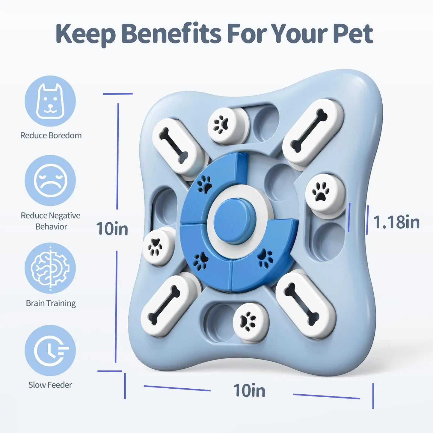 Dog Slow Feeder Interactive Puzzle Toy IQ Training Bowl
