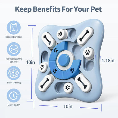 Dog Slow Feeder Interactive Puzzle Toy IQ Training Bowl