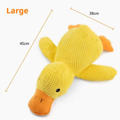 Dog Duck Plush Toy - Interactive Squeaky Pet Comfort Companion