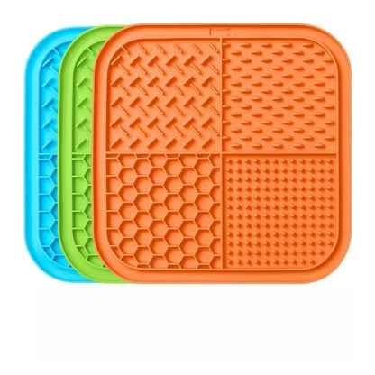 Pet Silicone Lick Mat For Dogs Cats Slow Feeding Training Plate
