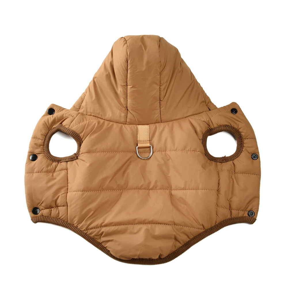 Warm Fleece Dog Coat Hoodie for Small Medium Dogs Winter Jacket