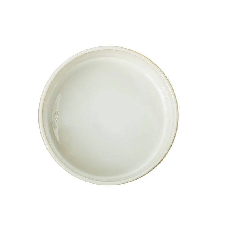 Japanese Ceramic Pet Bowl Set With Slow Feeder And Wood Stand
