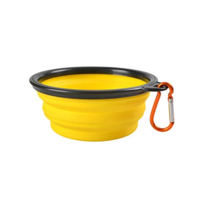 Portable Pet Food Bowl - Collapsible Silicone Travel Bowl for Dogs and Cats