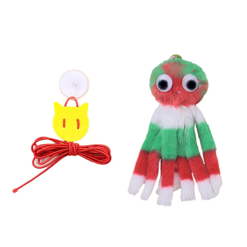 Interactive Cat Octopus Toy - Hanging Plush Kitten Entertainment