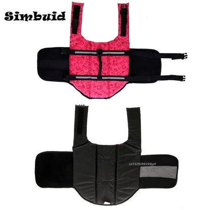 Dog Life Jacket Reflective Adjustable for Large Dogs Swimming Safety