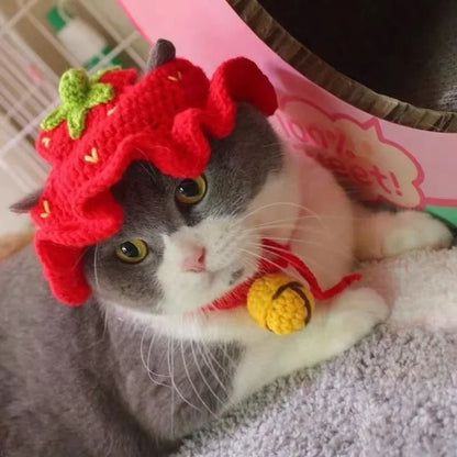 Cute Cat Hat Funny Pet Party Cosplay Knitted Headwear Accessories