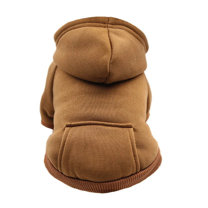 Winter Dog Hoodie For Small Medium Dogs Warm Pet Coat Jacket
