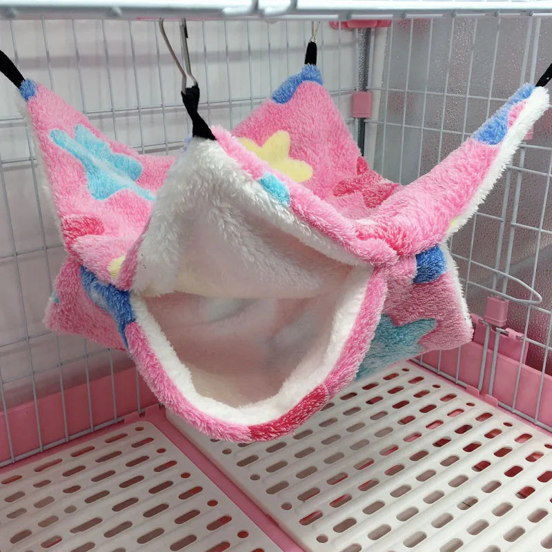 Double Layer Hamster Sleeping Hammock - Small Pet Bed For Guinea Pigs