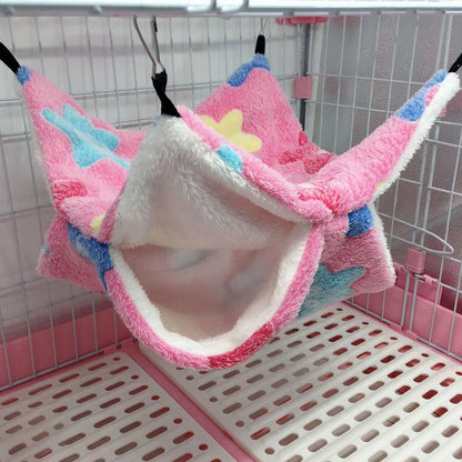 Double Layer Hamster Sleeping Hammock - Small Pet Bed For Guinea Pigs