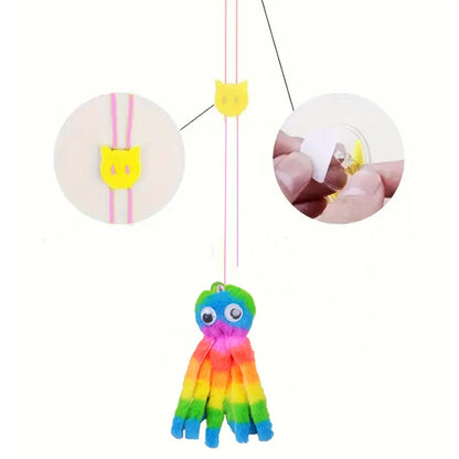 Interactive Cat Octopus Toy - Hanging Plush Kitten Entertainment