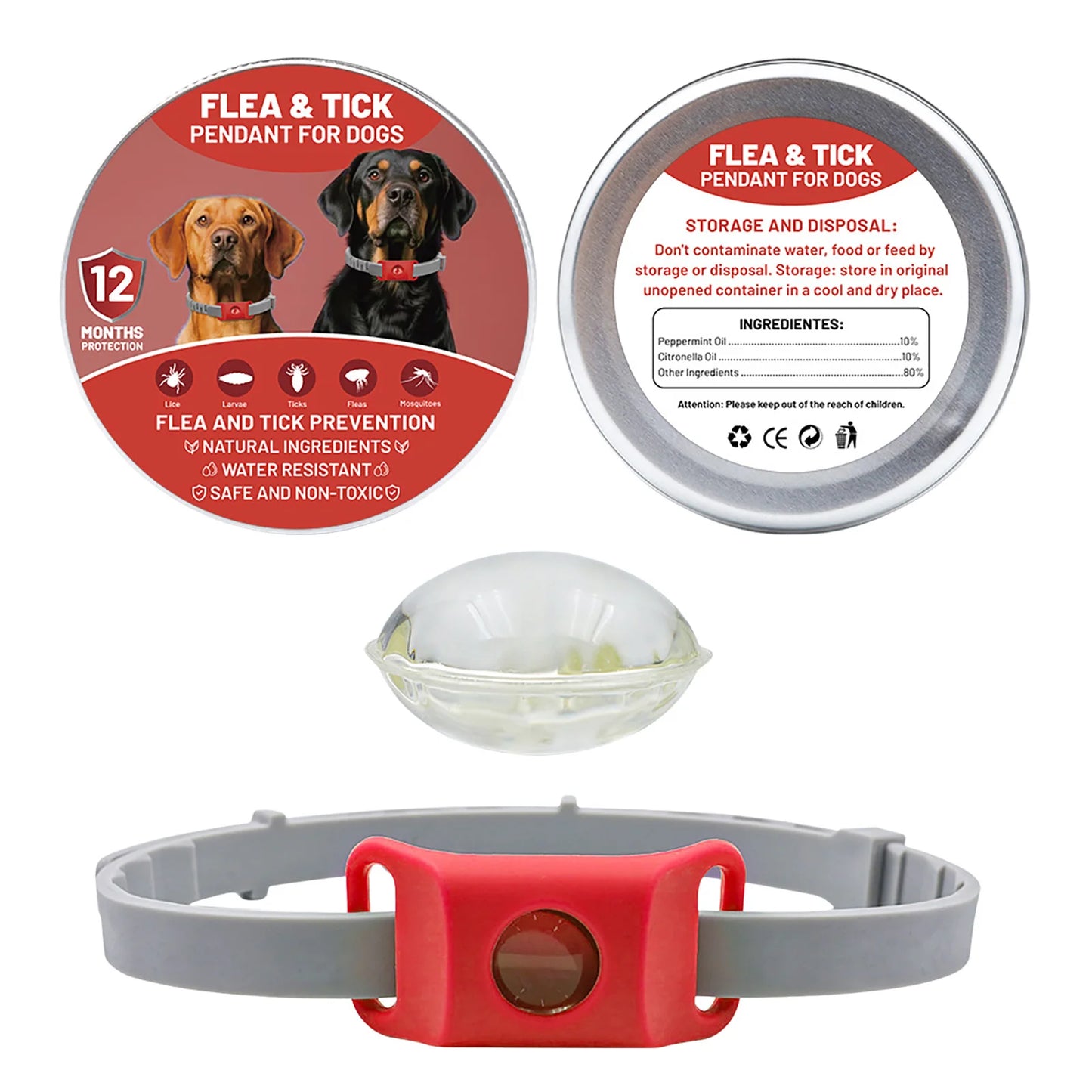 Flea And Tick Pendant For Dogs Natural Protection Green