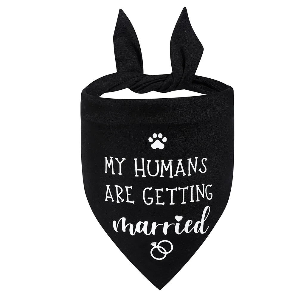 Dog Wedding Bandana She Said Yes Engagement Announcement Pet Scarf